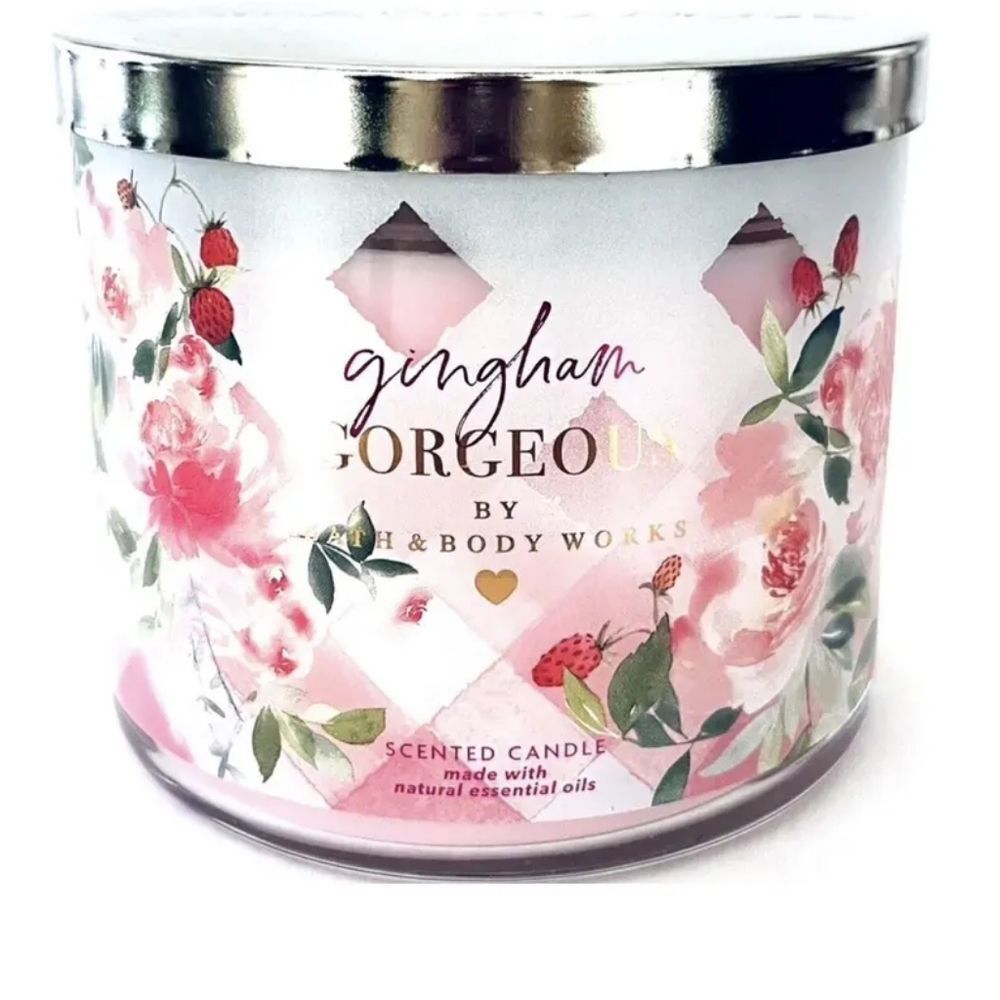 Bath & Body Works Gingham Gorgeous Large 3 Wick Candle 14.5 oz